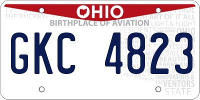 OH license plate GKC4823
