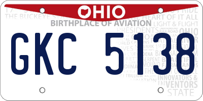 OH license plate GKC5138