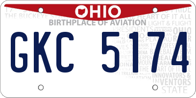 OH license plate GKC5174