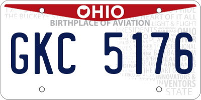 OH license plate GKC5176