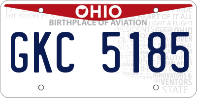 OH license plate GKC5185