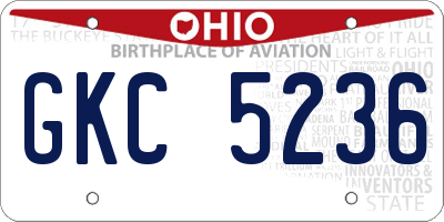 OH license plate GKC5236