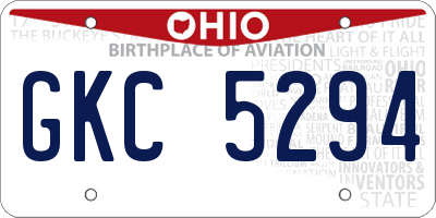 OH license plate GKC5294
