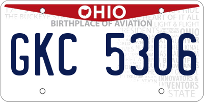 OH license plate GKC5306