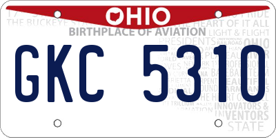 OH license plate GKC5310