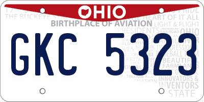OH license plate GKC5323