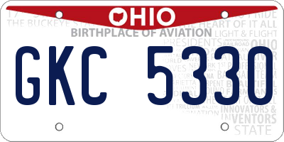 OH license plate GKC5330