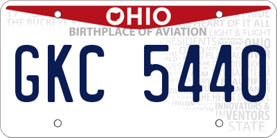 OH license plate GKC5440