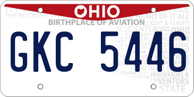 OH license plate GKC5446