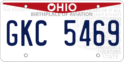 OH license plate GKC5469