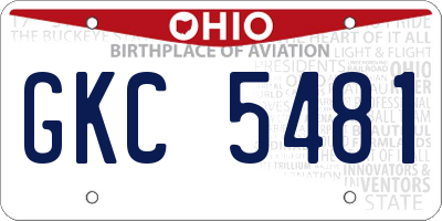 OH license plate GKC5481