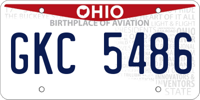 OH license plate GKC5486