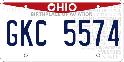 OH license plate GKC5574