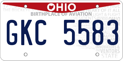 OH license plate GKC5583