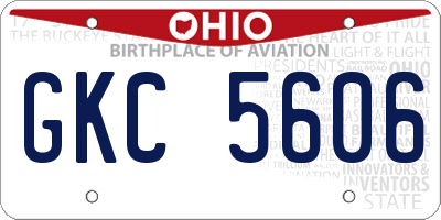 OH license plate GKC5606