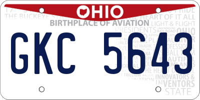 OH license plate GKC5643