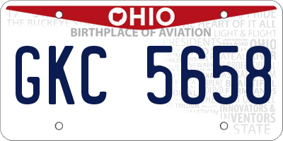 OH license plate GKC5658