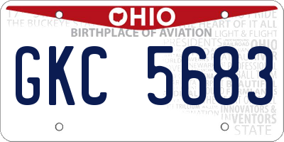 OH license plate GKC5683