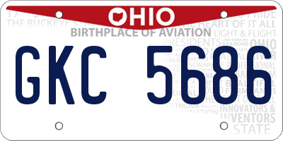 OH license plate GKC5686