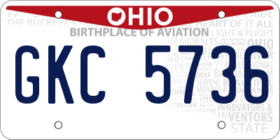 OH license plate GKC5736