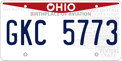 OH license plate GKC5773