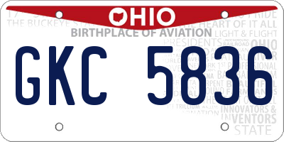 OH license plate GKC5836