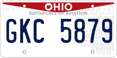 OH license plate GKC5879