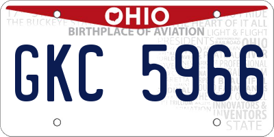OH license plate GKC5966