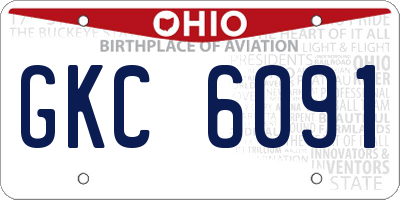 OH license plate GKC6091