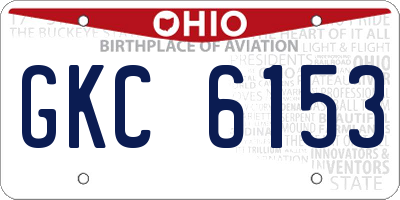 OH license plate GKC6153