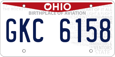 OH license plate GKC6158