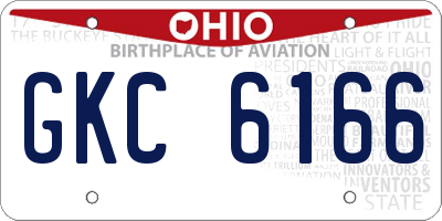 OH license plate GKC6166