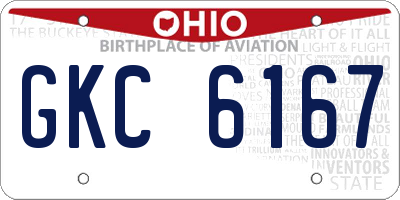 OH license plate GKC6167