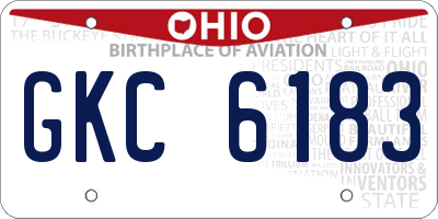 OH license plate GKC6183