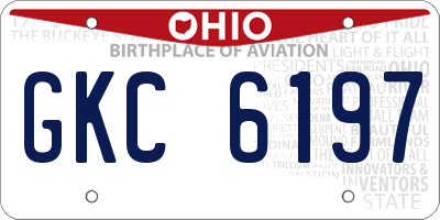 OH license plate GKC6197