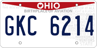 OH license plate GKC6214