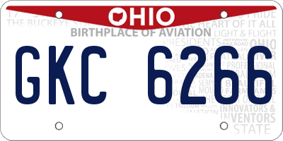 OH license plate GKC6266