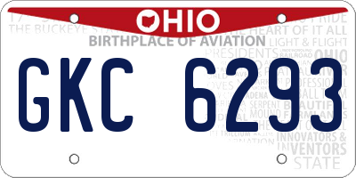 OH license plate GKC6293