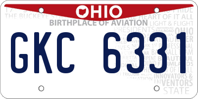 OH license plate GKC6331