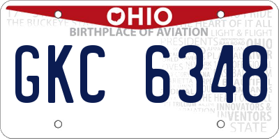 OH license plate GKC6348