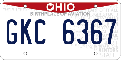 OH license plate GKC6367