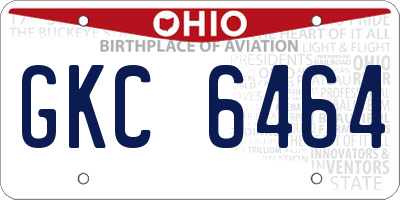 OH license plate GKC6464