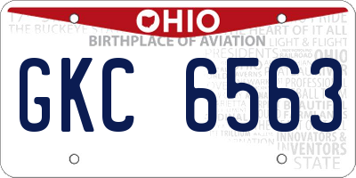 OH license plate GKC6563
