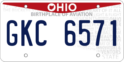 OH license plate GKC6571