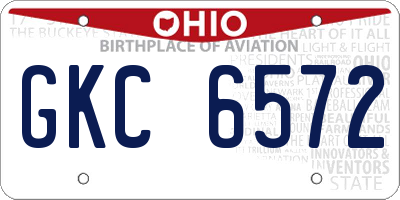 OH license plate GKC6572