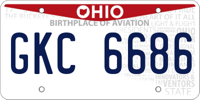 OH license plate GKC6686