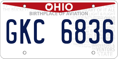 OH license plate GKC6836