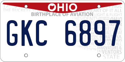 OH license plate GKC6897