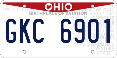 OH license plate GKC6901
