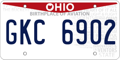 OH license plate GKC6902